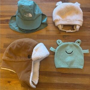Infant/baby bundle of hats - The North Face, Carhartt, Baby Gap